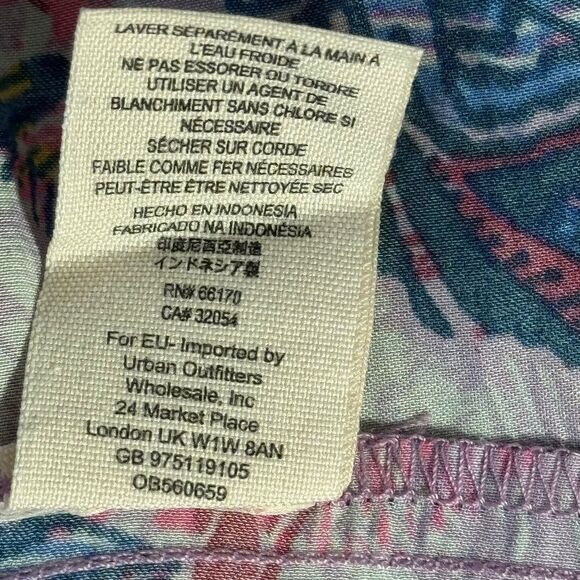 Free People Daydreamin' Pink/Purple Print Mini Dress Sz XS - Picture 9 of 9